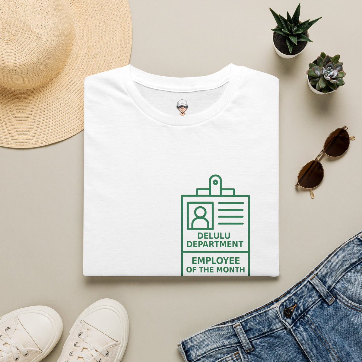 Delulu Department Employee of the Month Badge - Graphic Tee