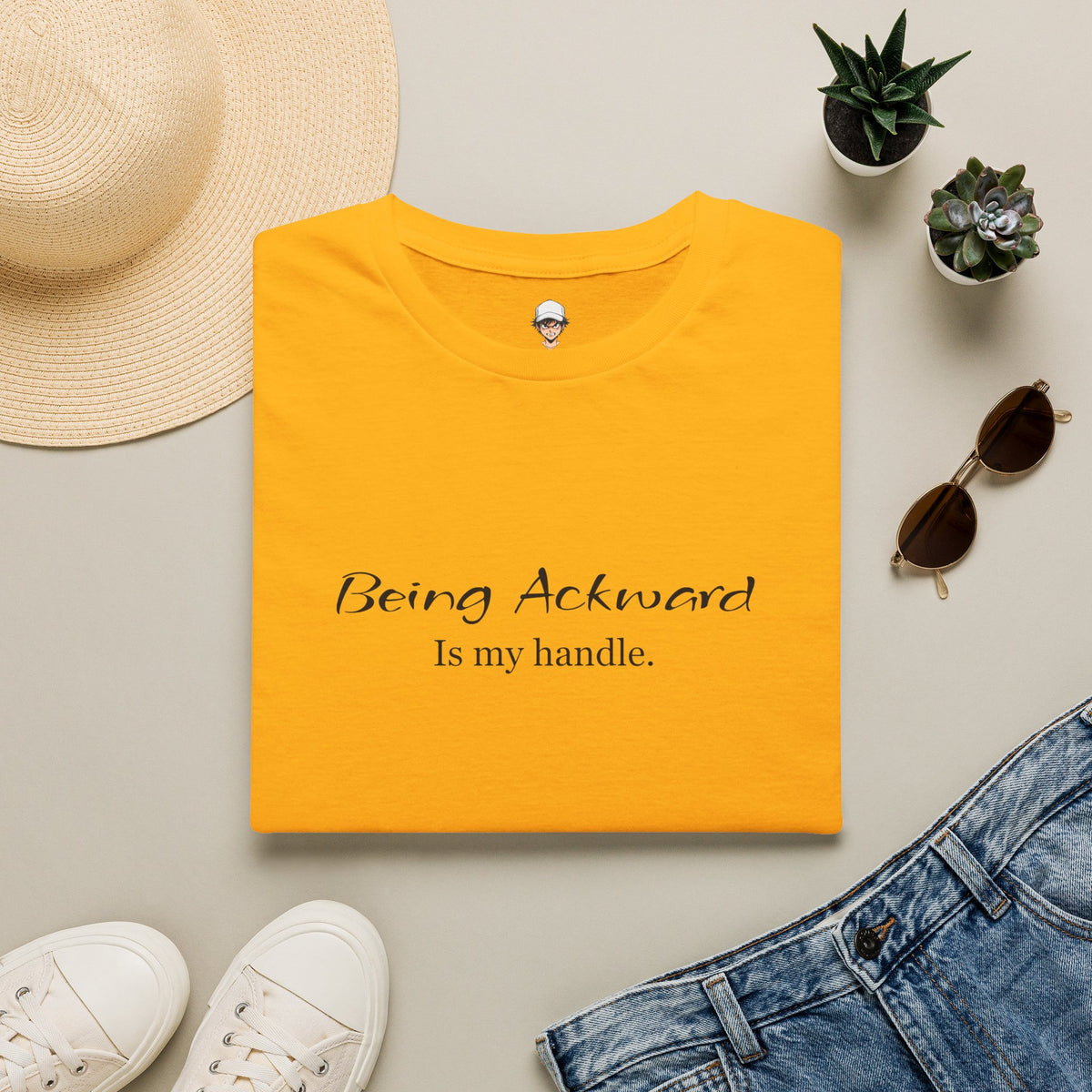 Being Awkward Is My Handle T-Shirt — Funny Introvert Graphic Tee