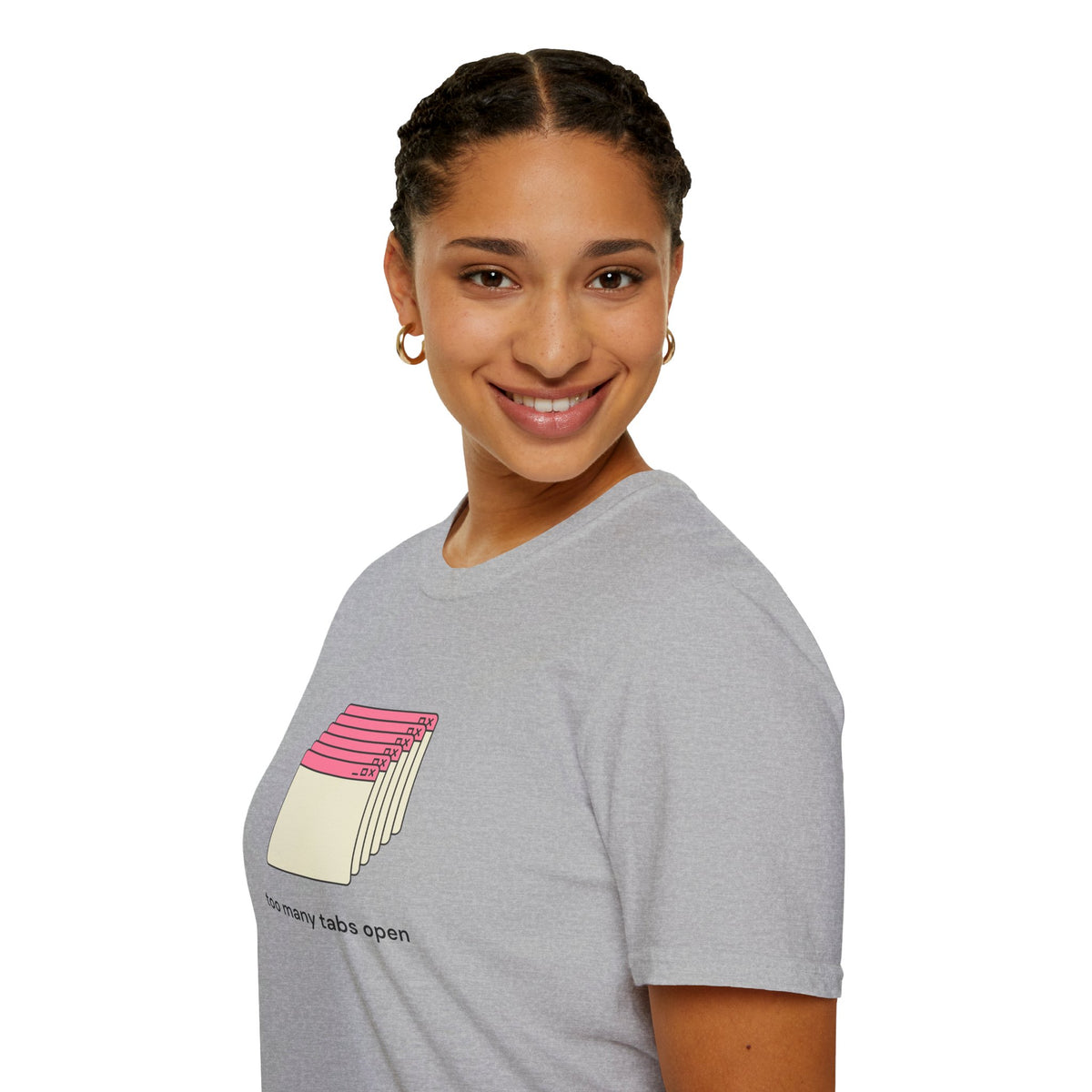 Too Many Tabs Open T-Shirt — Cute Retro Browser Graphic Tee