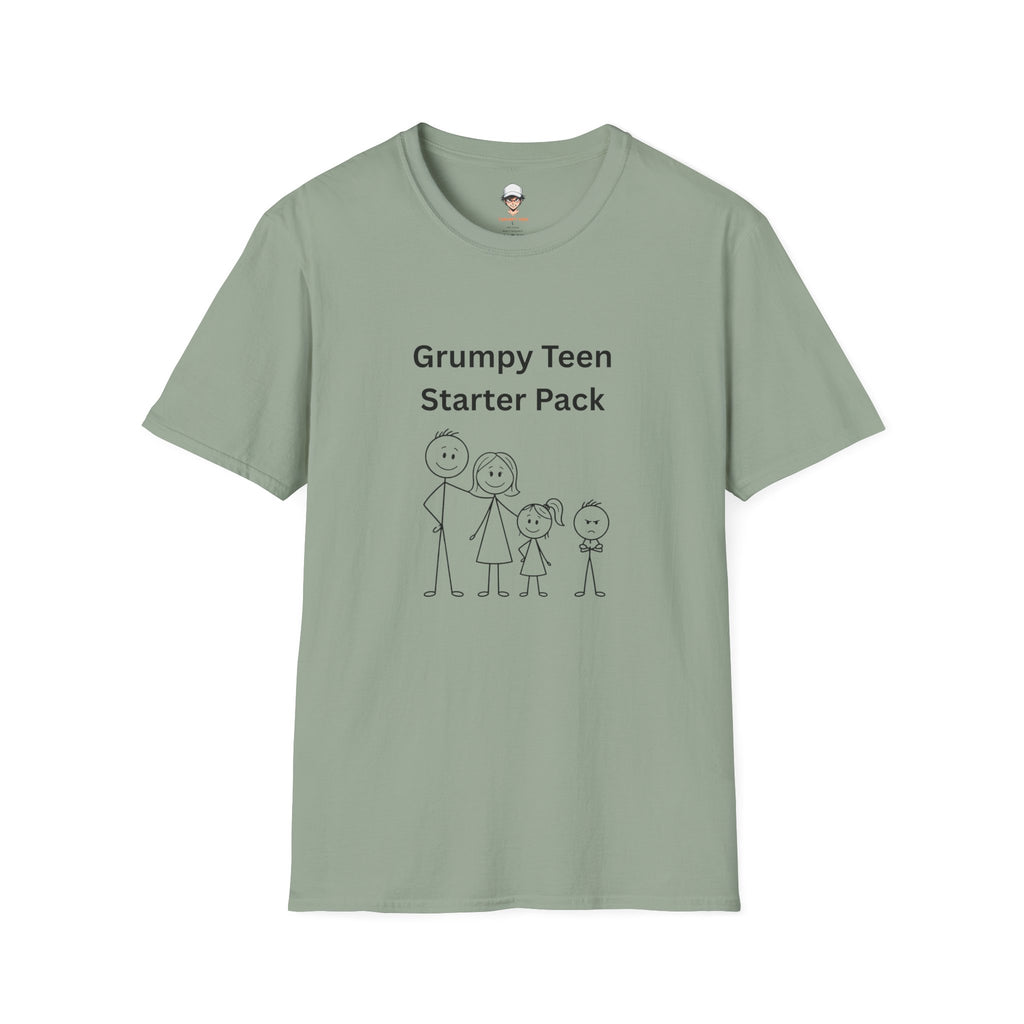 Grumpy Teen Starter Pack T‑Shirt — Funny Family Sarcastic Tee