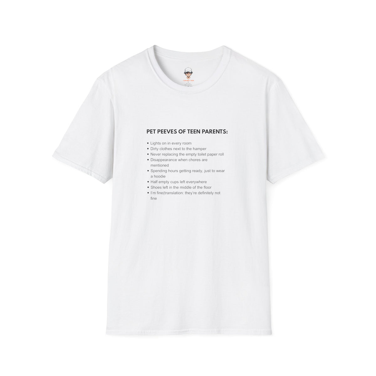 Pet Peeves of Teen Parents T-Shirt — Funny Parenthood List Tee