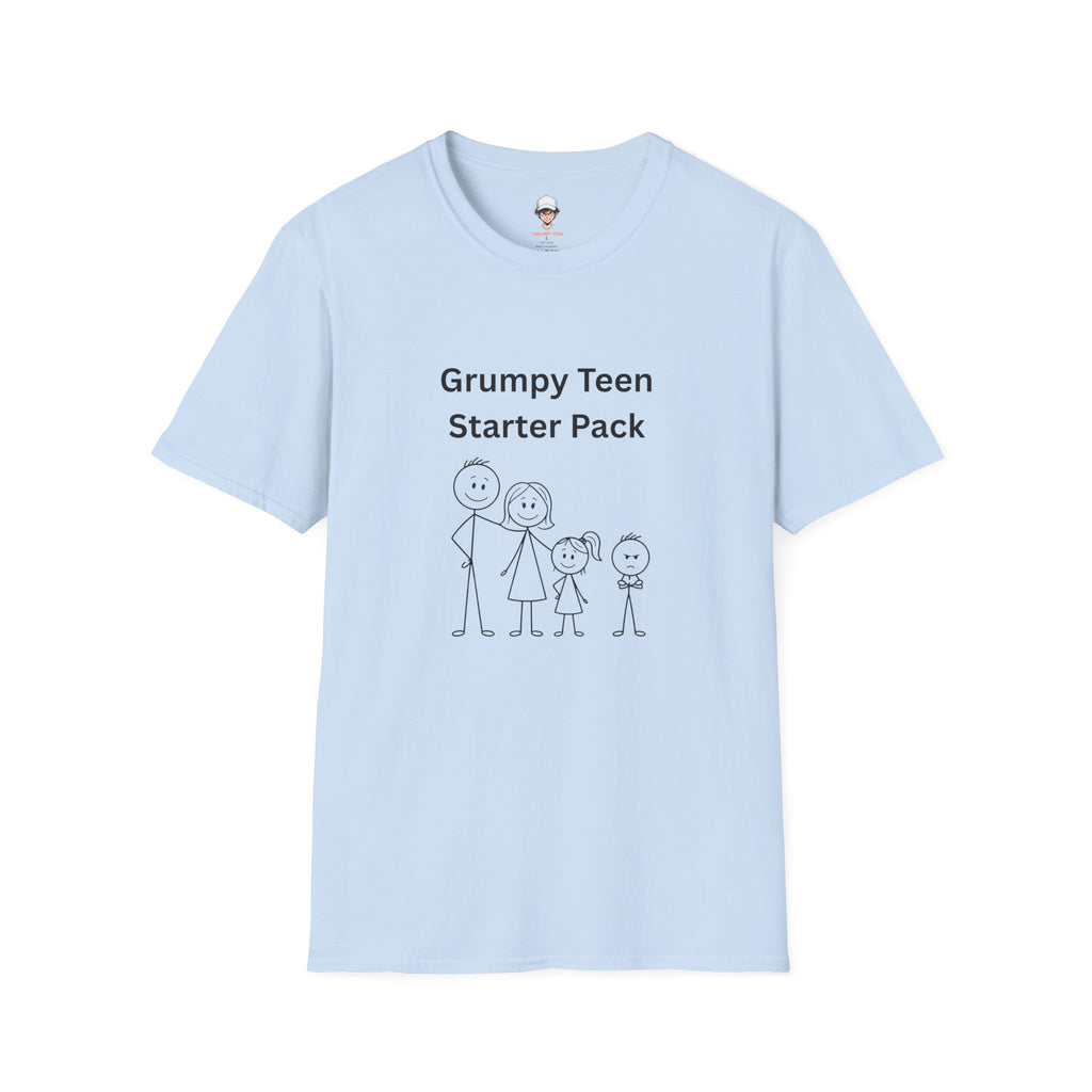 Grumpy Teen Starter Pack T‑Shirt — Funny Family Sarcastic Tee