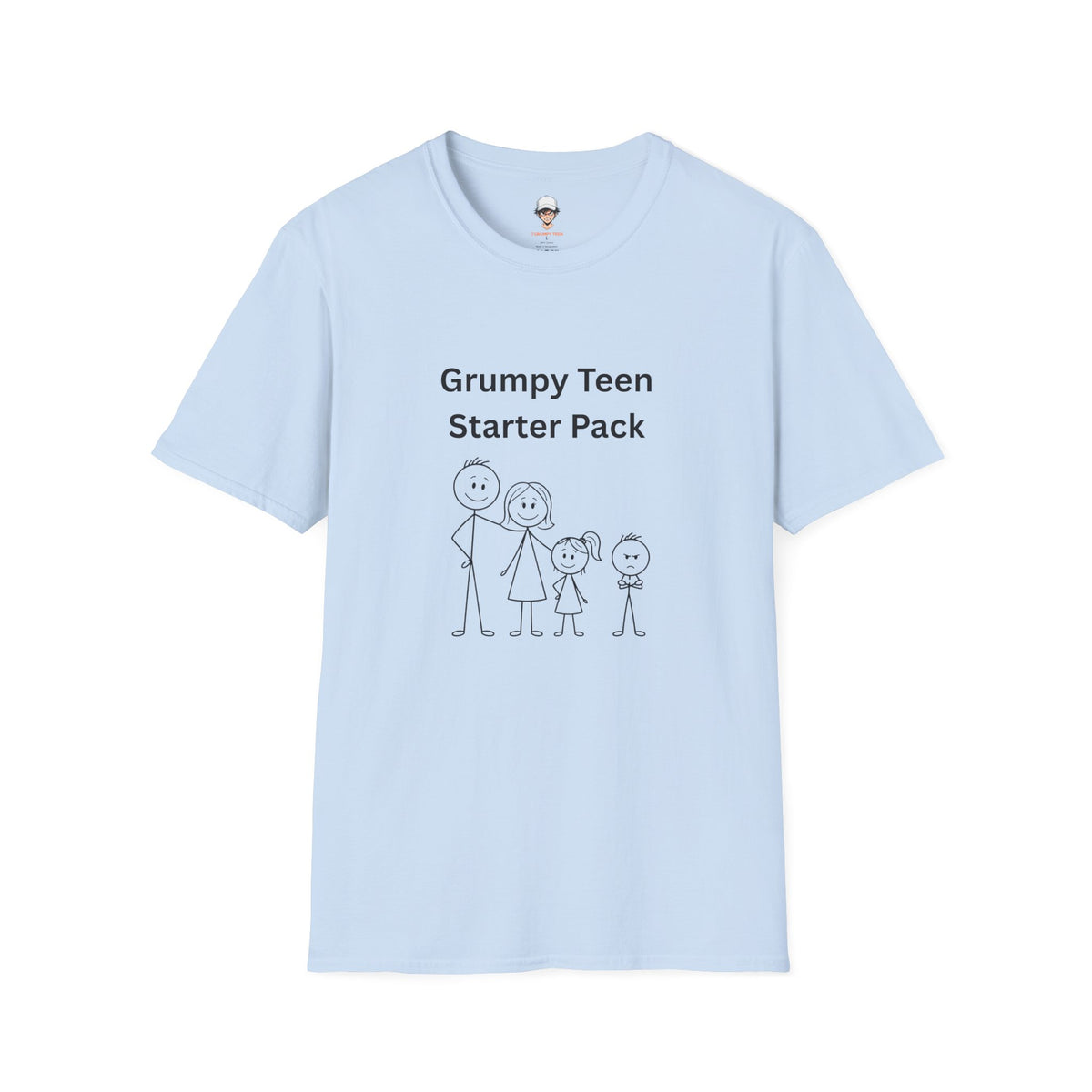 Grumpy Teen Starter Pack T‑Shirt — Funny Family Sarcastic Tee
