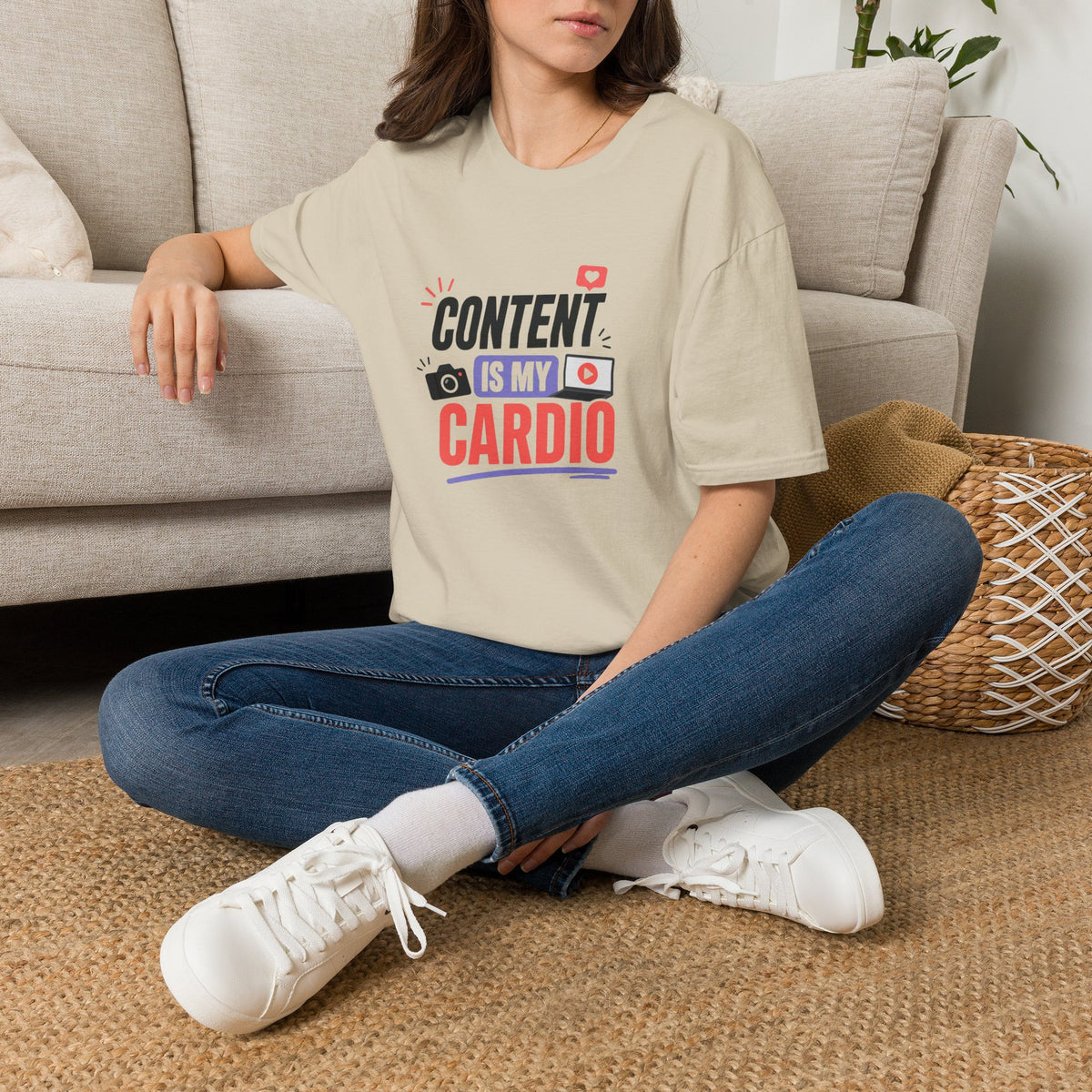 Content Is My Cardio T-Shirt — Social Media Creator Graphic Tee