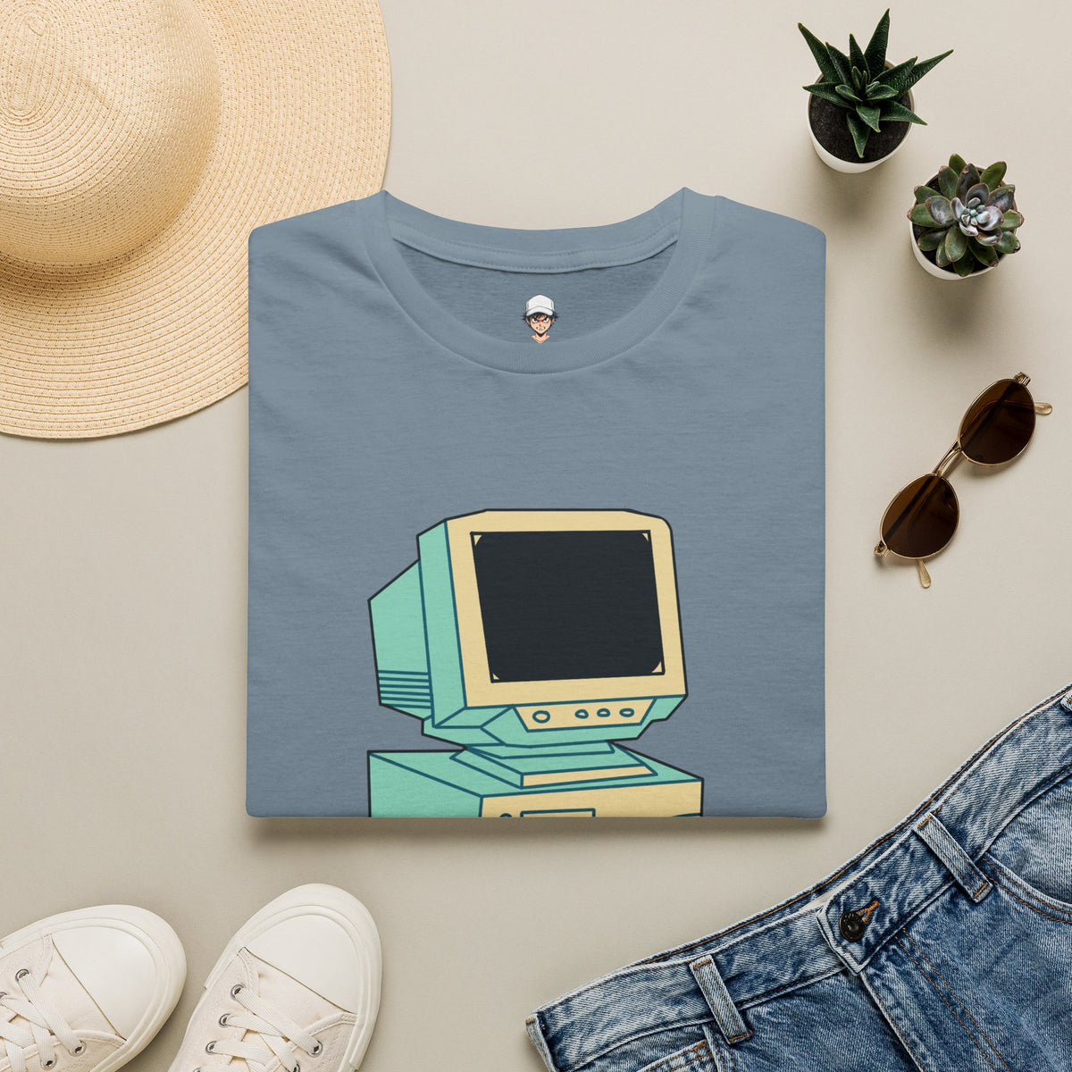 Retro Computer Illustration T-Shirt | Vintage PC Graphic Tee