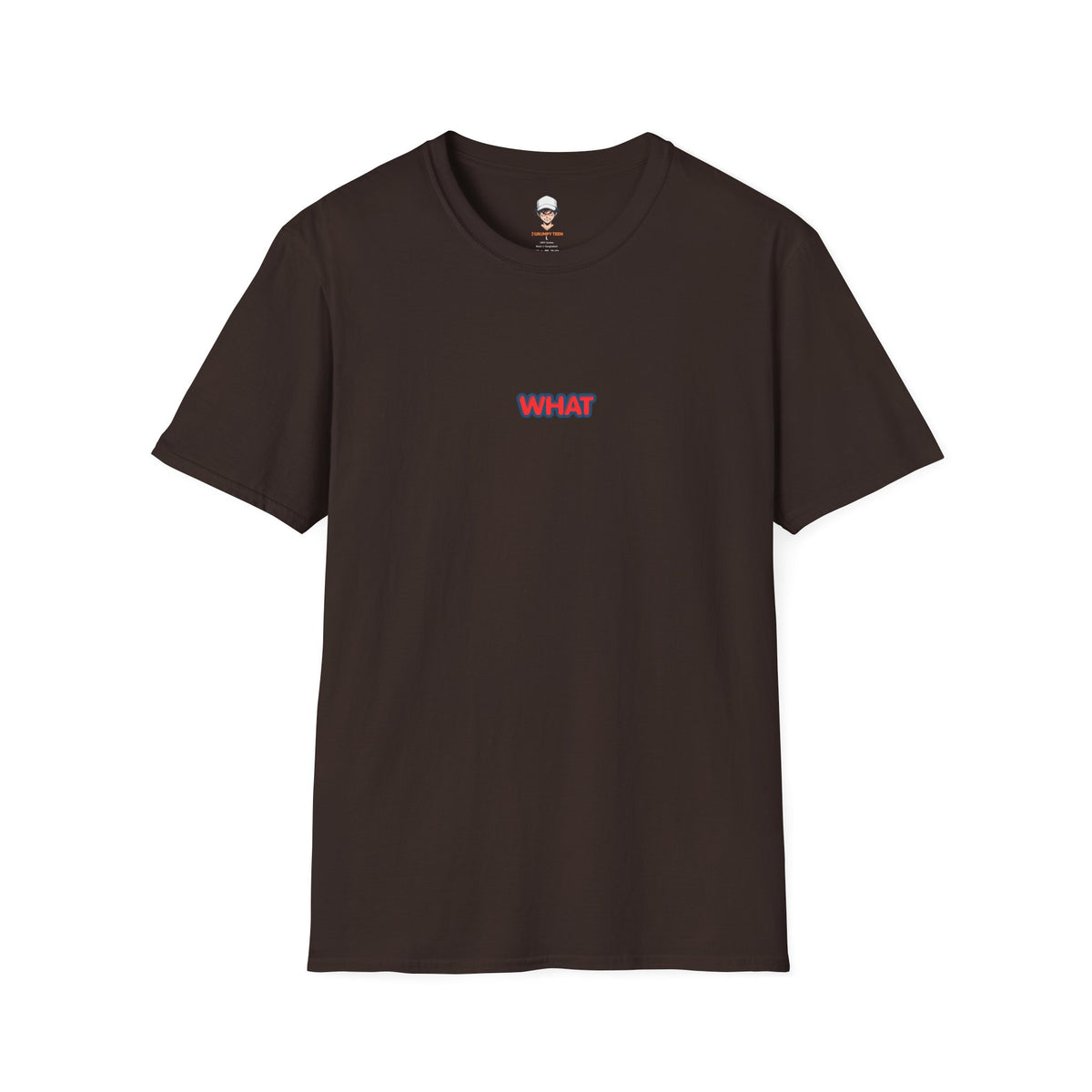 Retro 'WHAT' Chest Print Tee