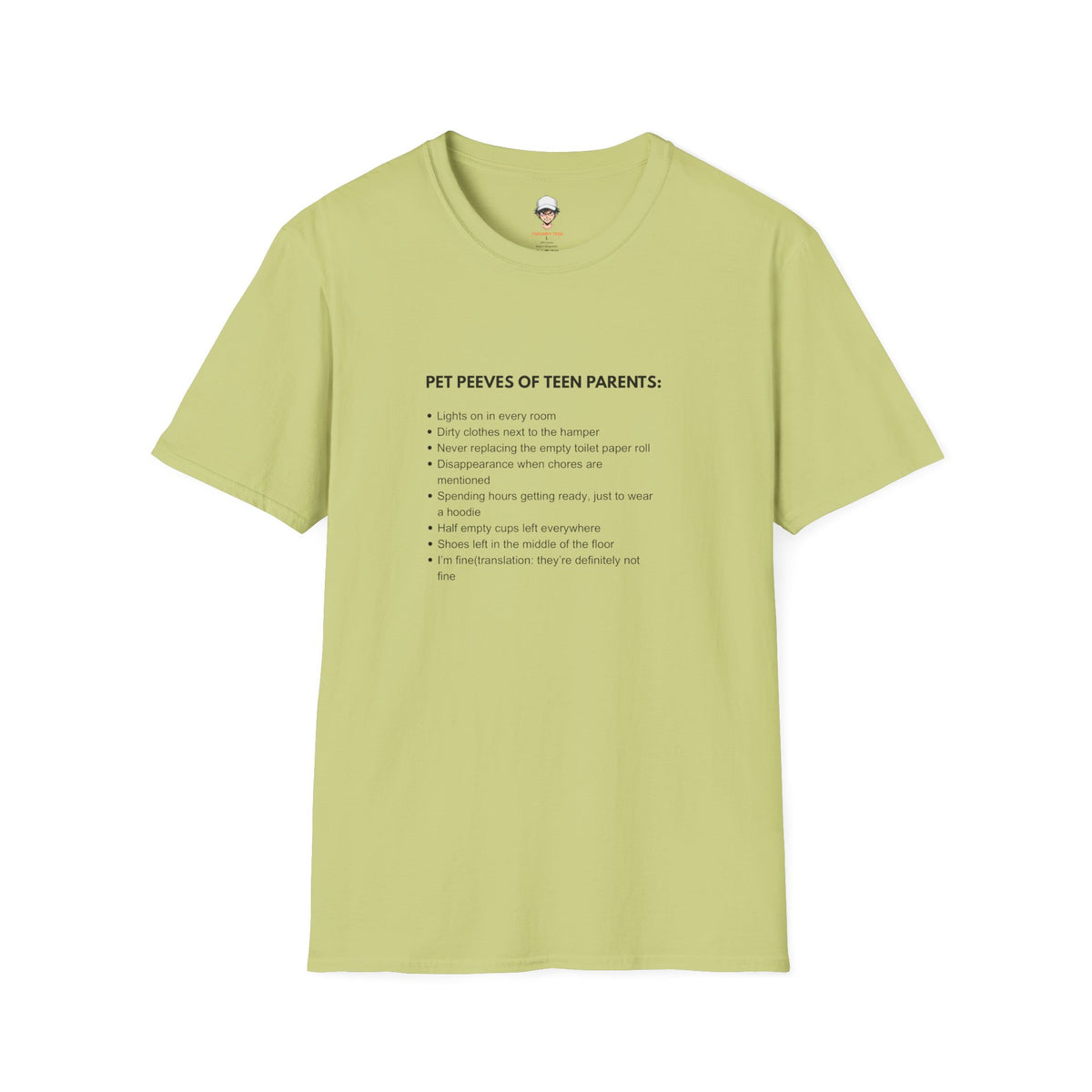 Pet Peeves of Teen Parents T-Shirt — Funny Parenthood List Tee
