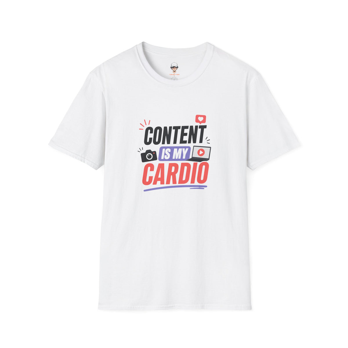 Content Is My Cardio T-Shirt — Social Media Creator Graphic Tee