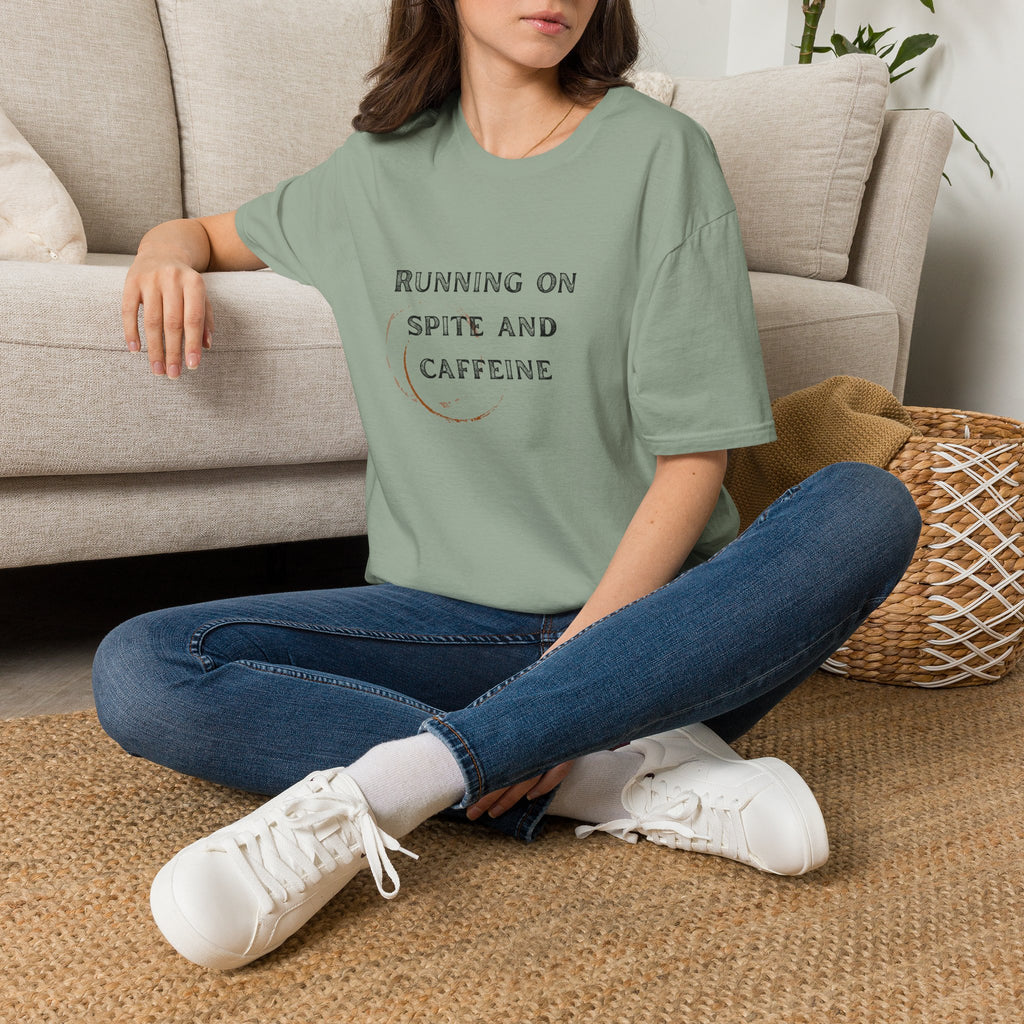 Running on Spite and Caffeine — Coffee Stain Graphic T-Shirt