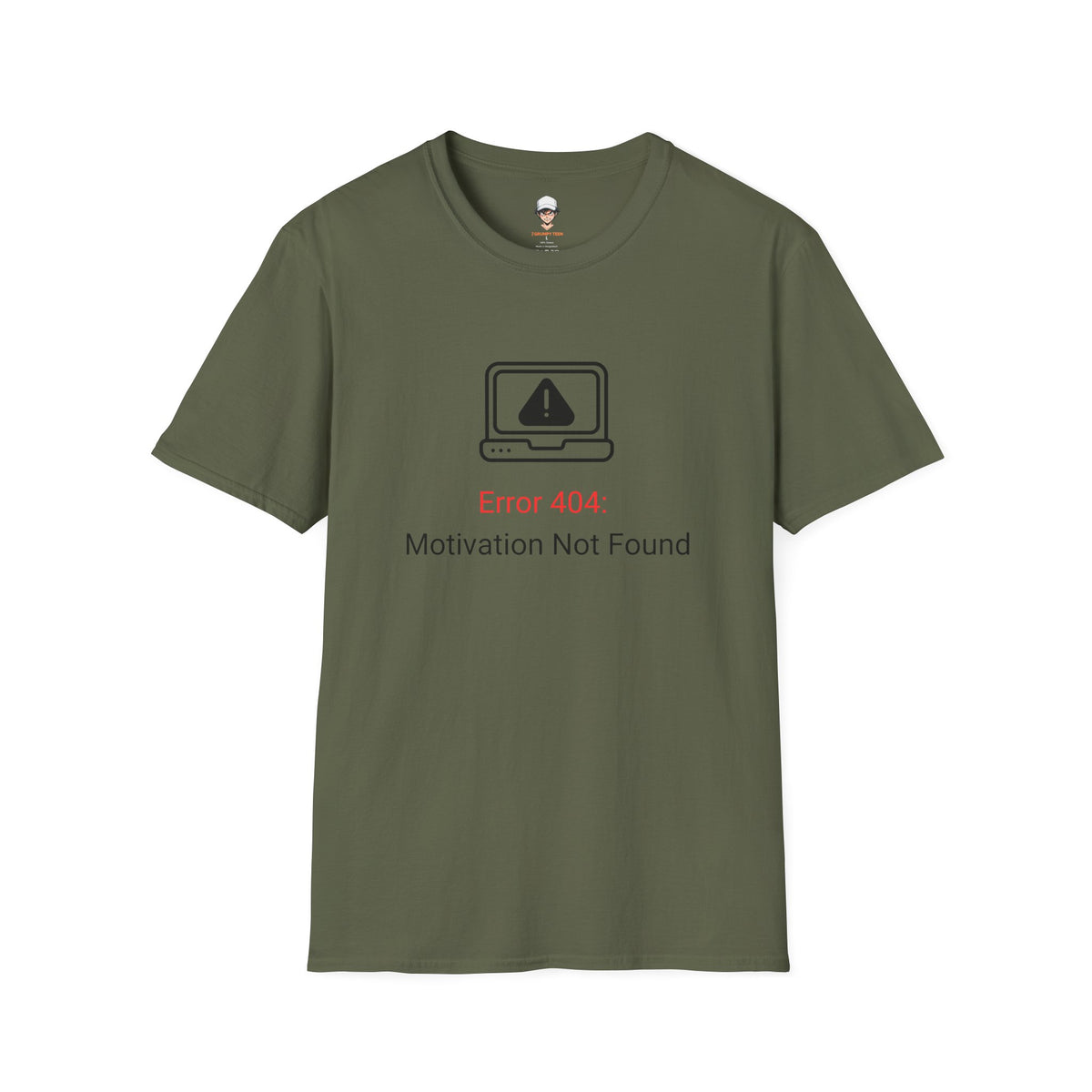 Error 404 T‑Shirt – "Motivation Not Found" Graphic Tee