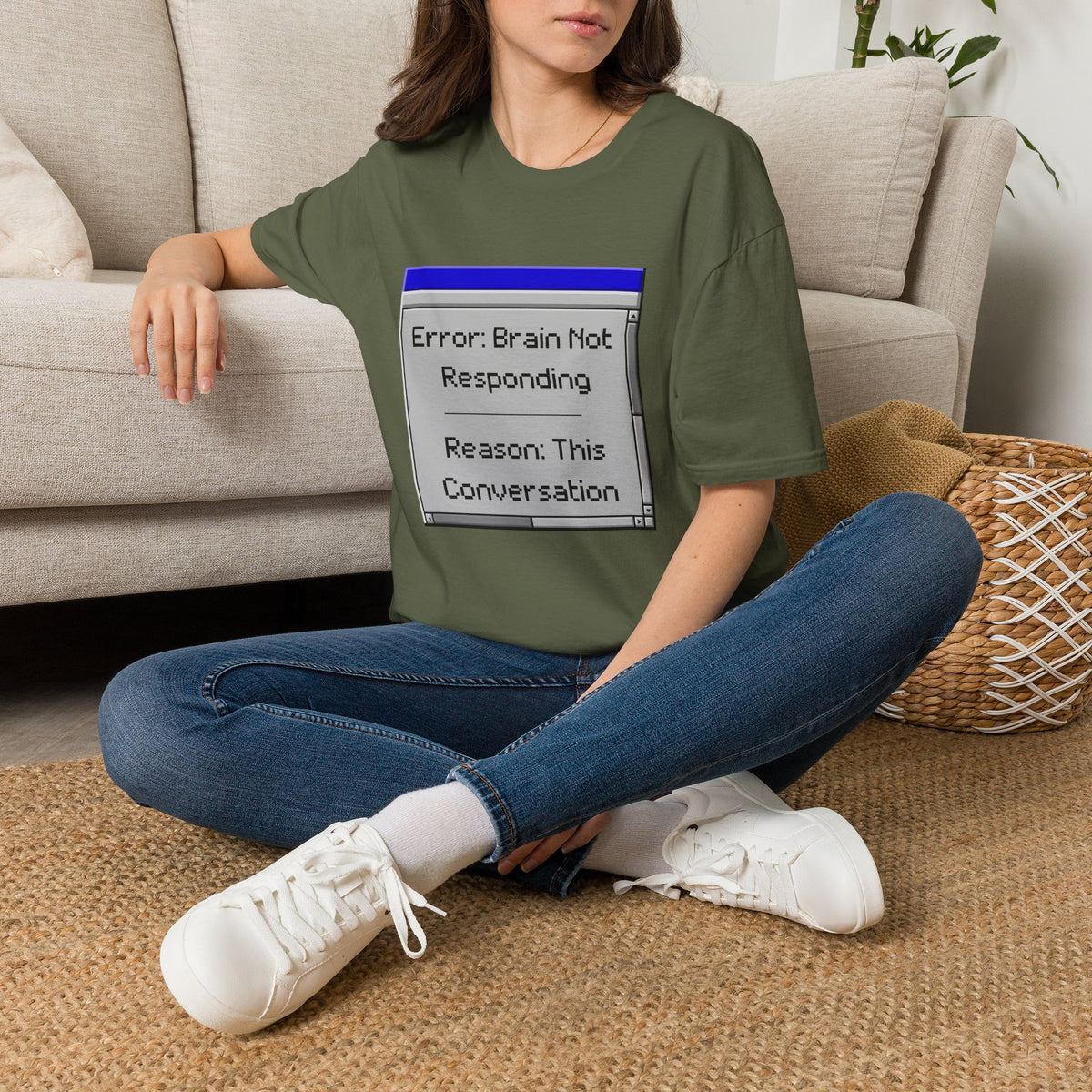Error: Brain Not Responding T-Shirt — Retro Computer Graphic Tee