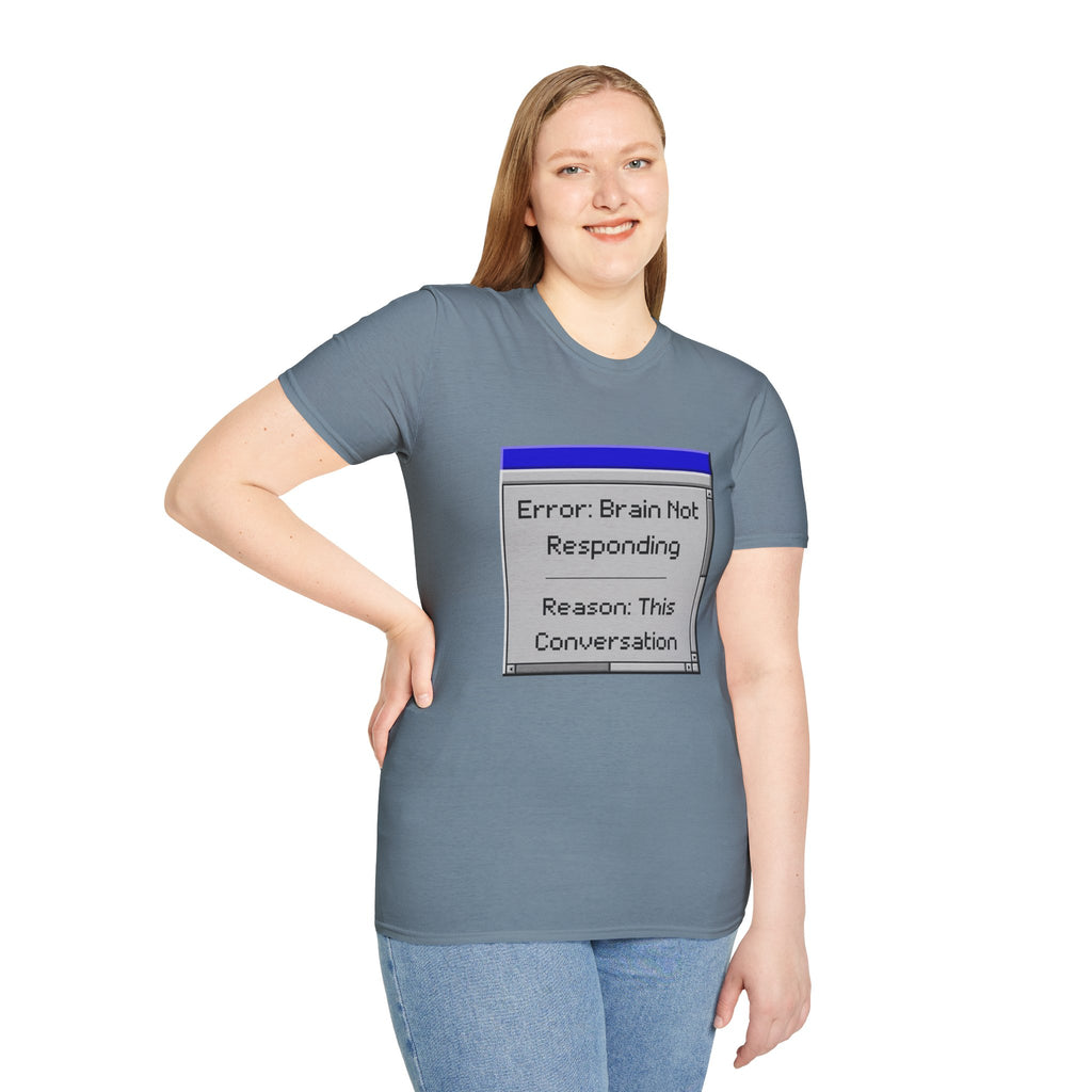 Error: Brain Not Responding T-Shirt — Retro Computer Graphic Tee