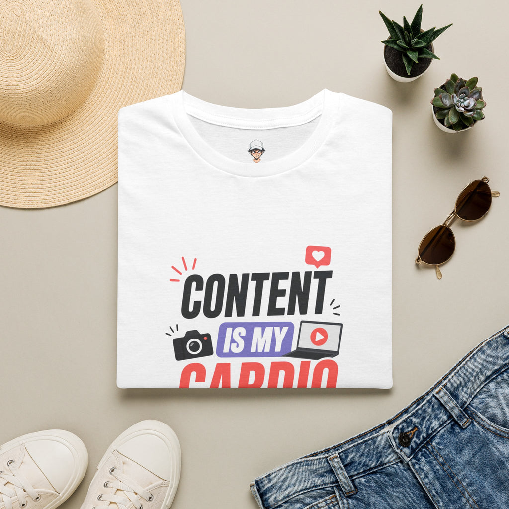 Content Is My Cardio T-Shirt — Social Media Creator Graphic Tee