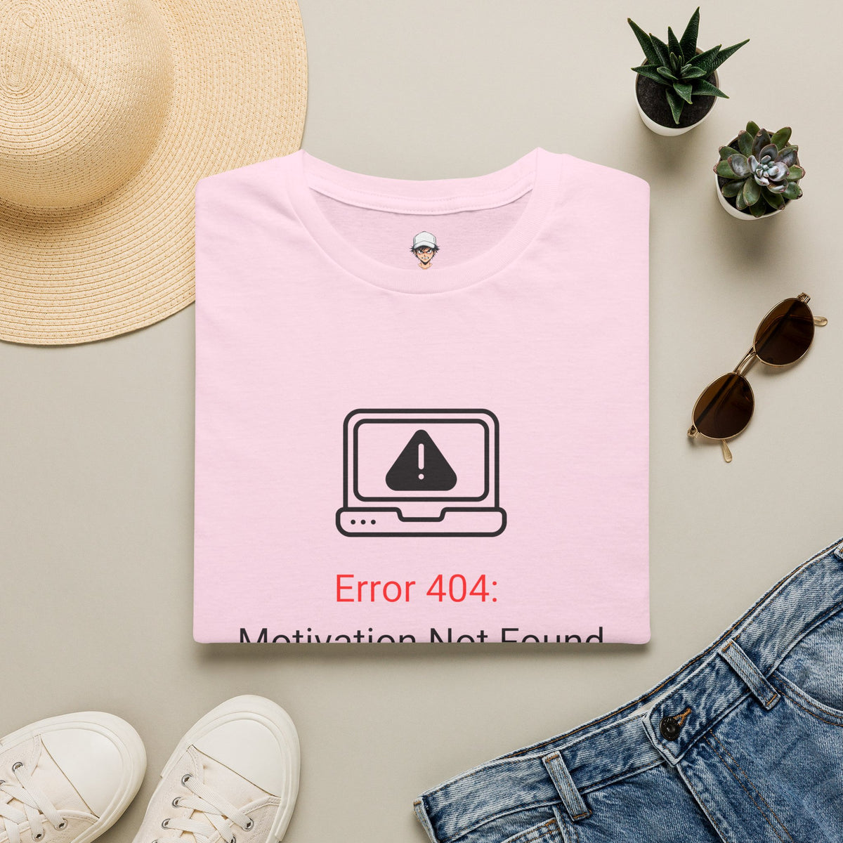 Error 404 T‑Shirt – "Motivation Not Found" Graphic Tee