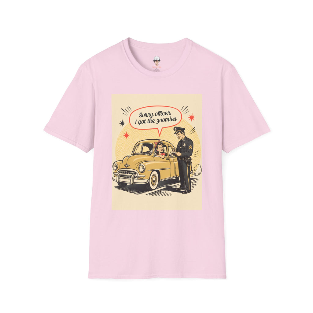 "Sorry Officer, I Got the Zoomies" Retro Vintage Car Graphic