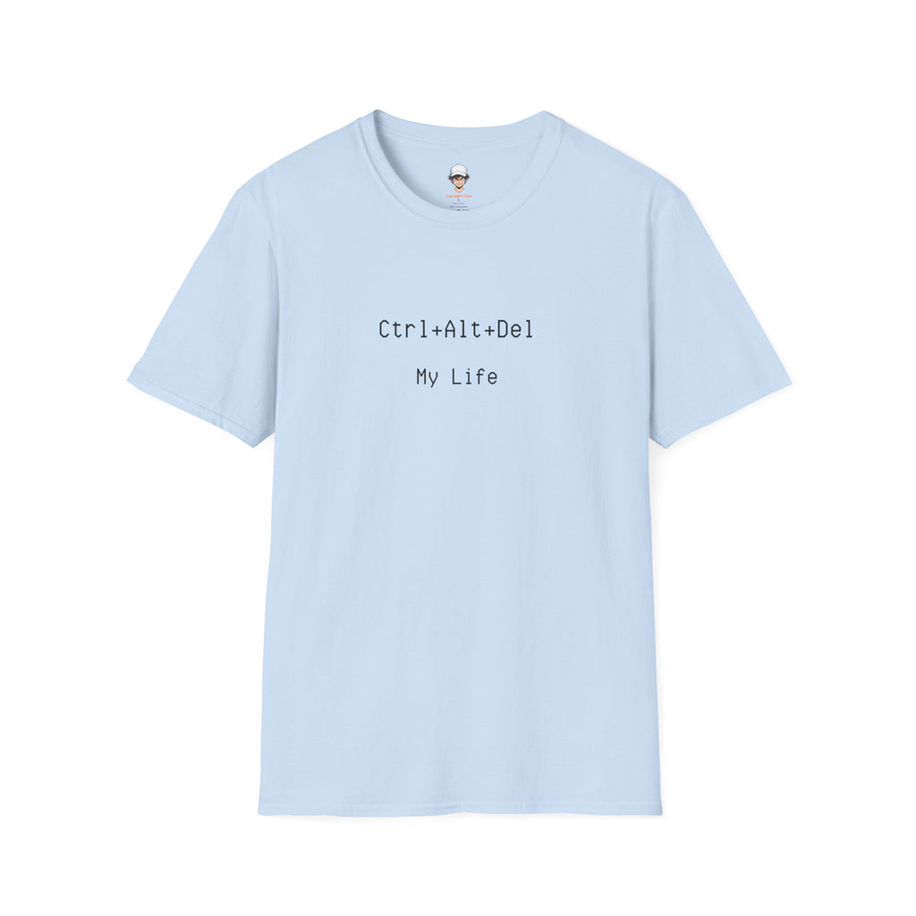 Ctrl+Alt+Del My Life T-Shirt — Minimal Tech Graphic Tee