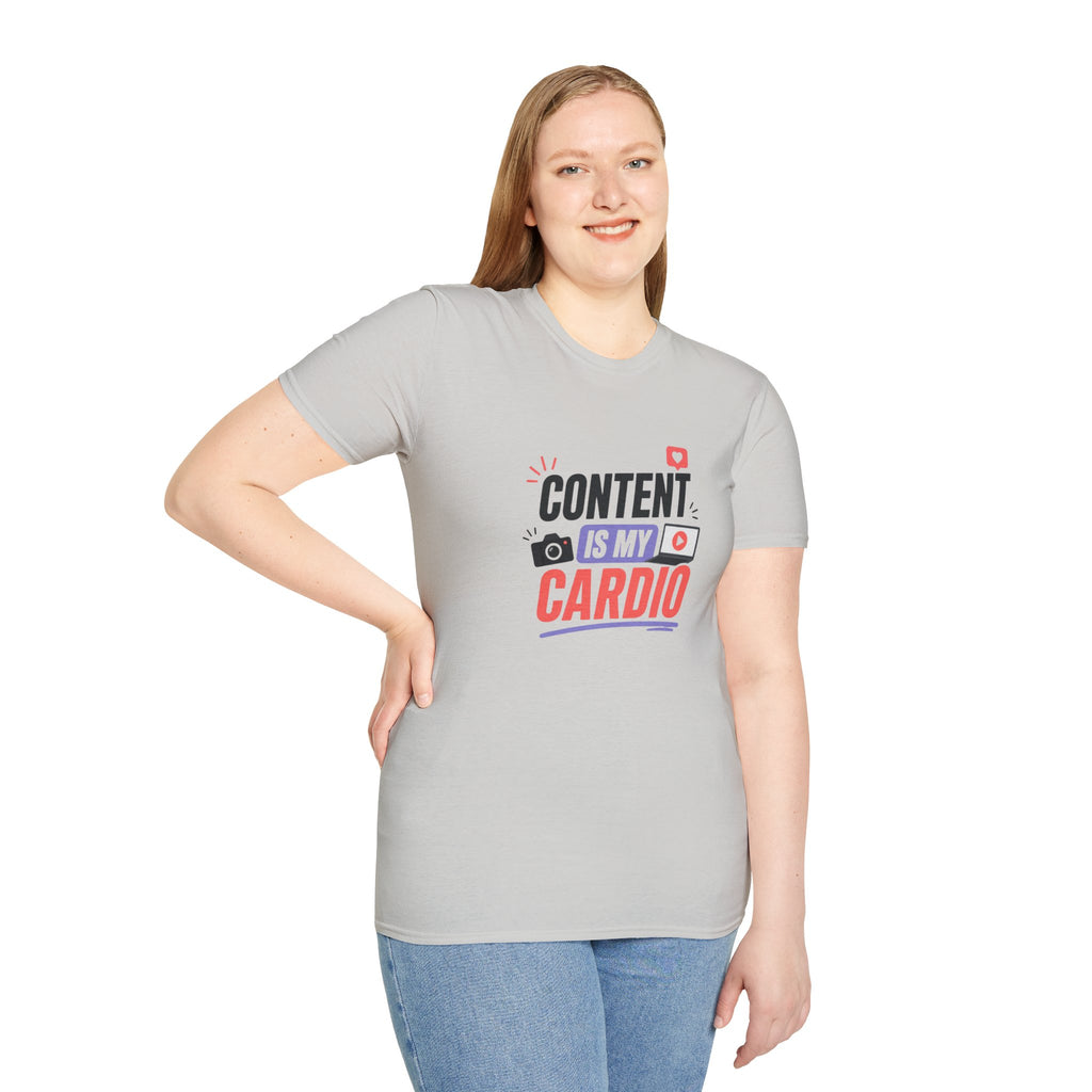 Content Is My Cardio T-Shirt — Social Media Creator Graphic Tee
