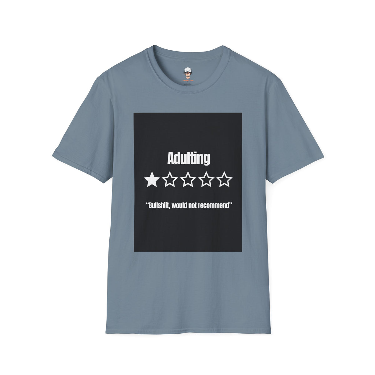 T-Shirt — "Adulting: 1-Star" Funny Rating Graphic Tee