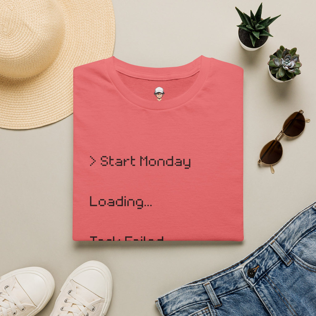 Monday Loading T-Shirt — Funny Lazy Monday Graphic Tee