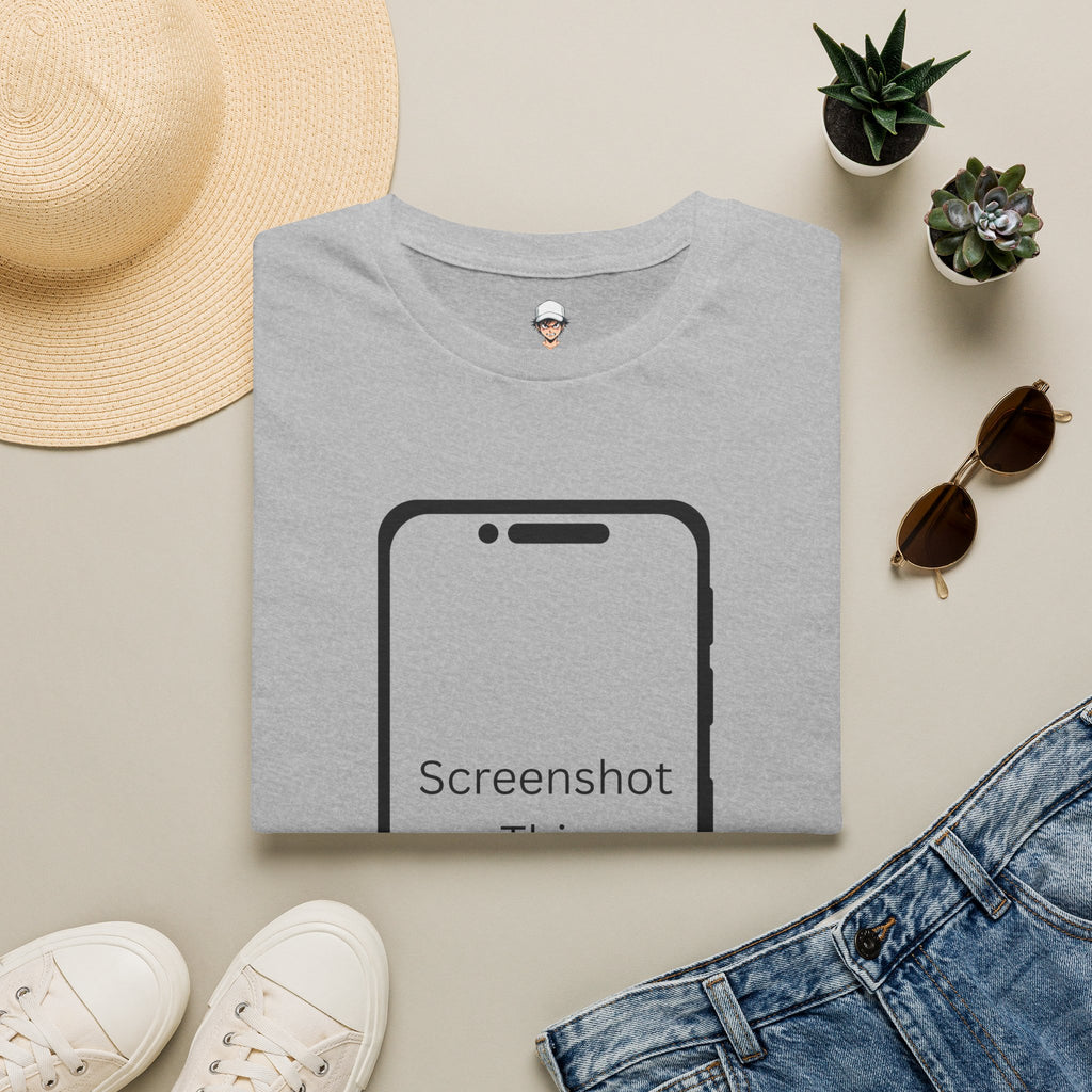 Screenshot This T-Shirt — Funny Phone Outline Graphic Tee