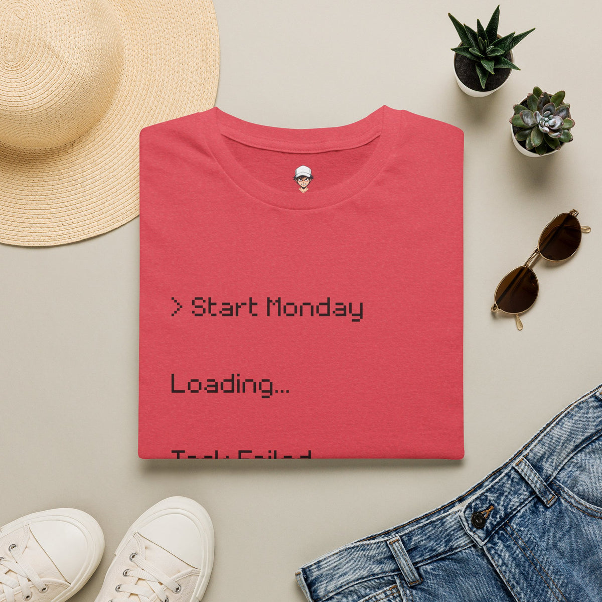 Monday Loading T-Shirt — Funny Lazy Monday Graphic Tee