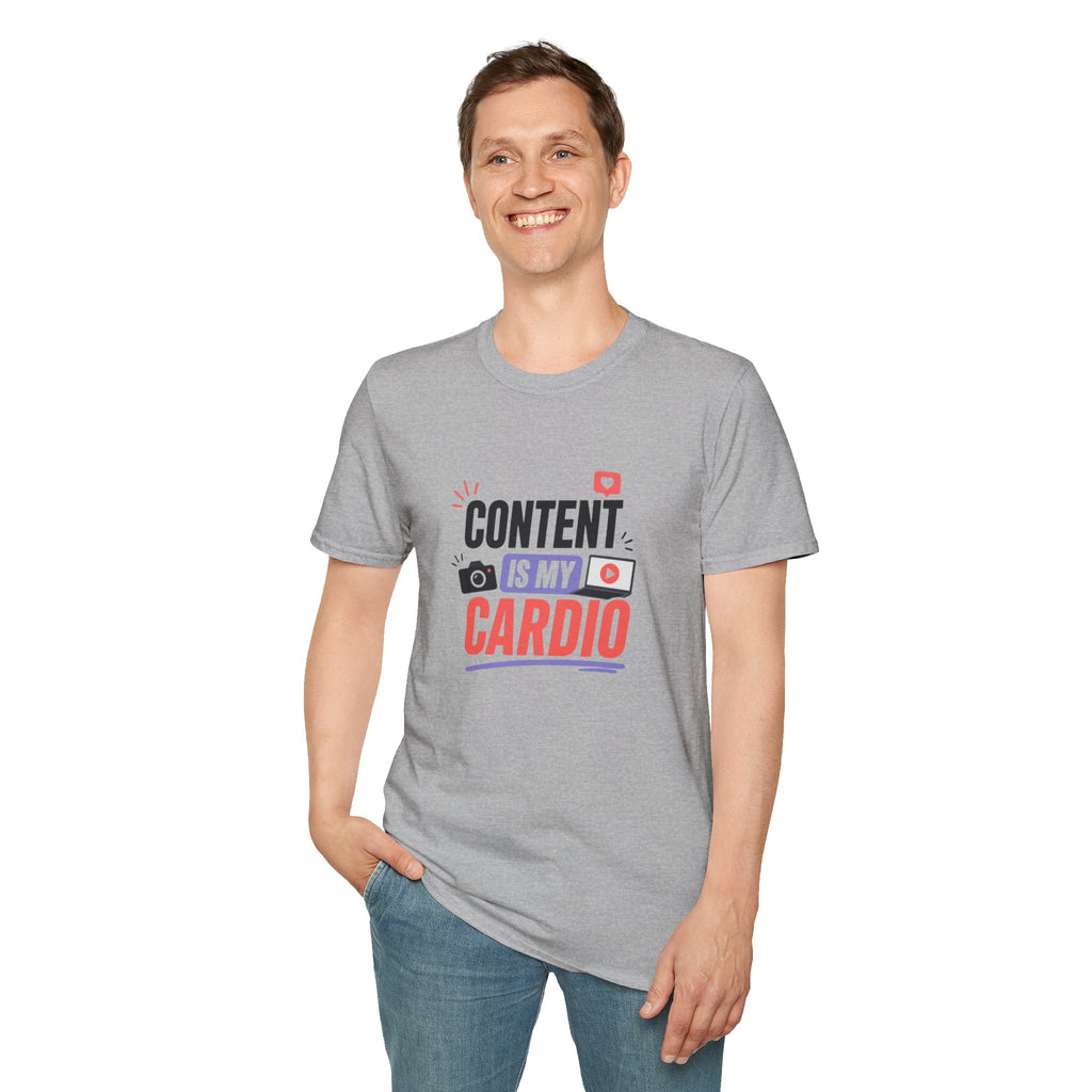 Content Is My Cardio T-Shirt — Social Media Creator Graphic Tee