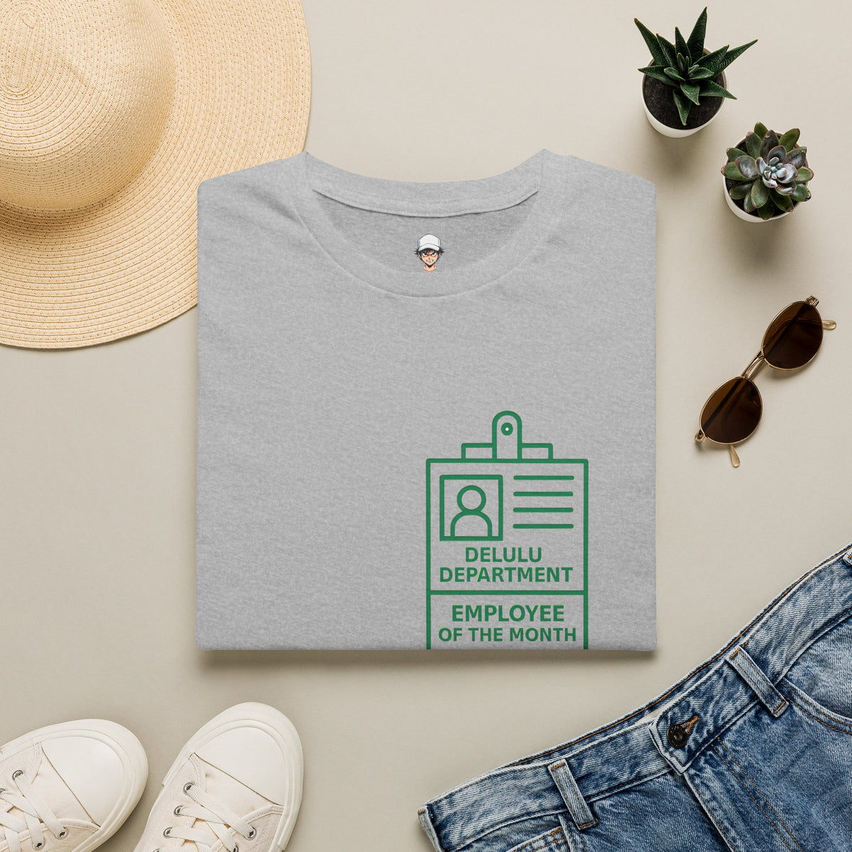 Delulu Department Employee of the Month Badge - Graphic Tee