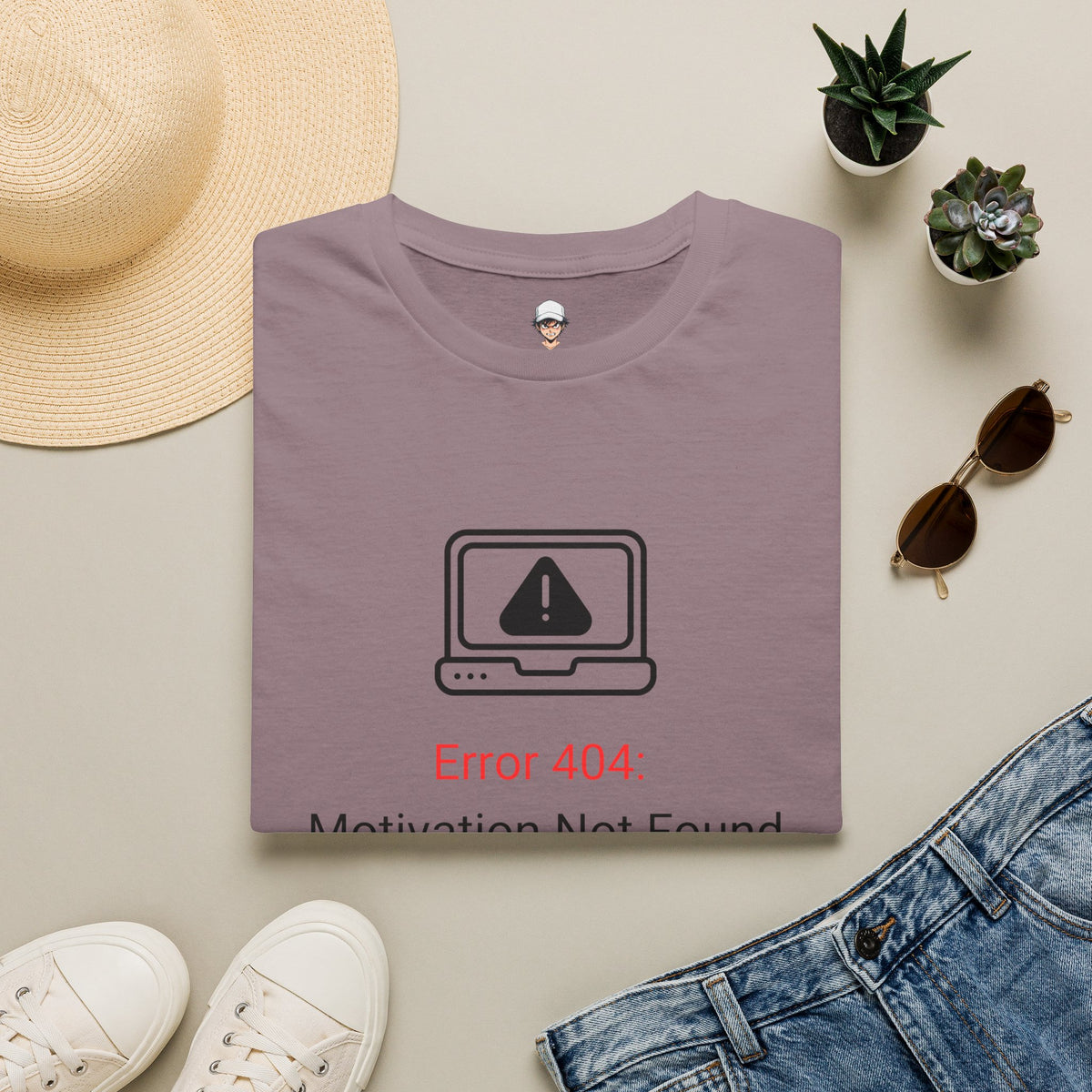 Error 404 T‑Shirt – "Motivation Not Found" Graphic Tee