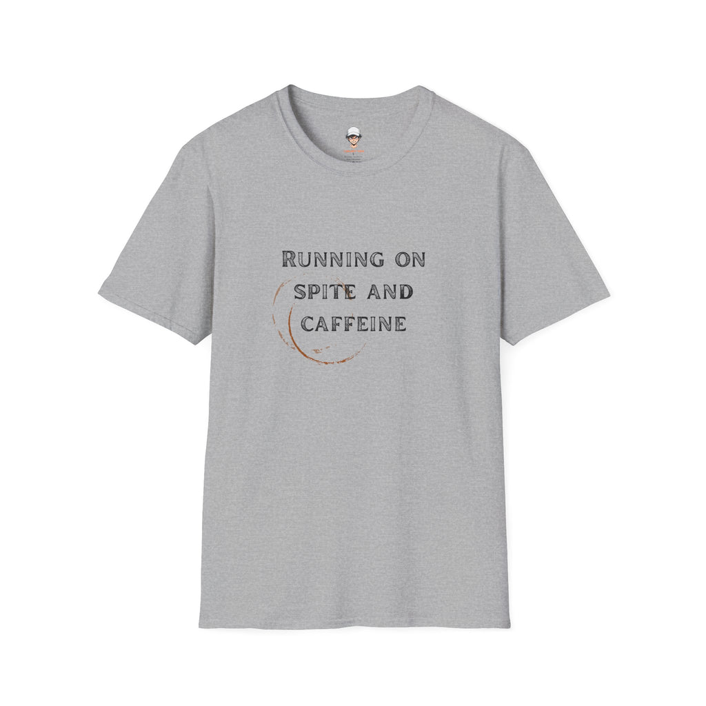 Running on Spite and Caffeine — Coffee Stain Graphic T-Shirt