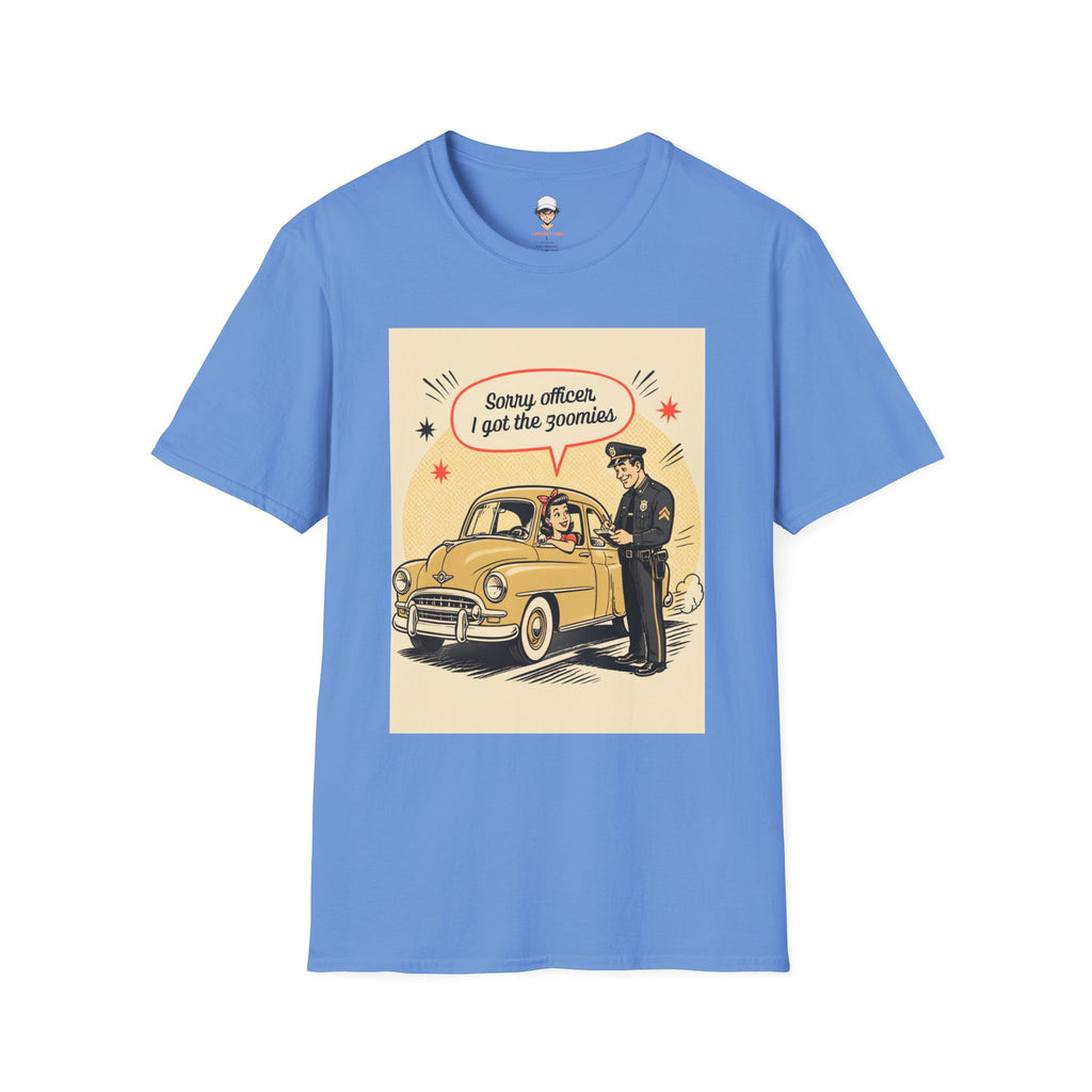 "Sorry Officer, I Got the Zoomies" Retro Vintage Car Graphic