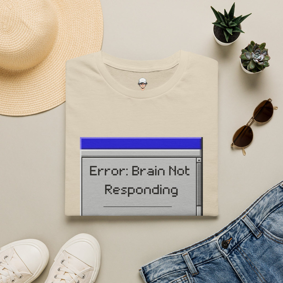 Error: Brain Not Responding T-Shirt — Retro Computer Graphic Tee
