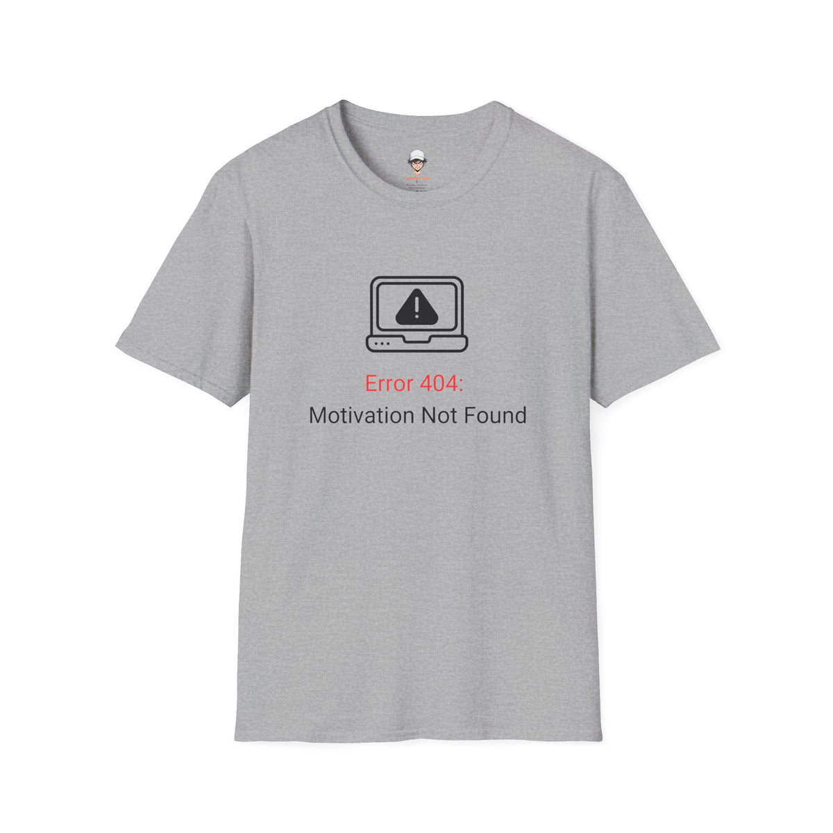 Error 404 T‑Shirt – "Motivation Not Found" Graphic Tee