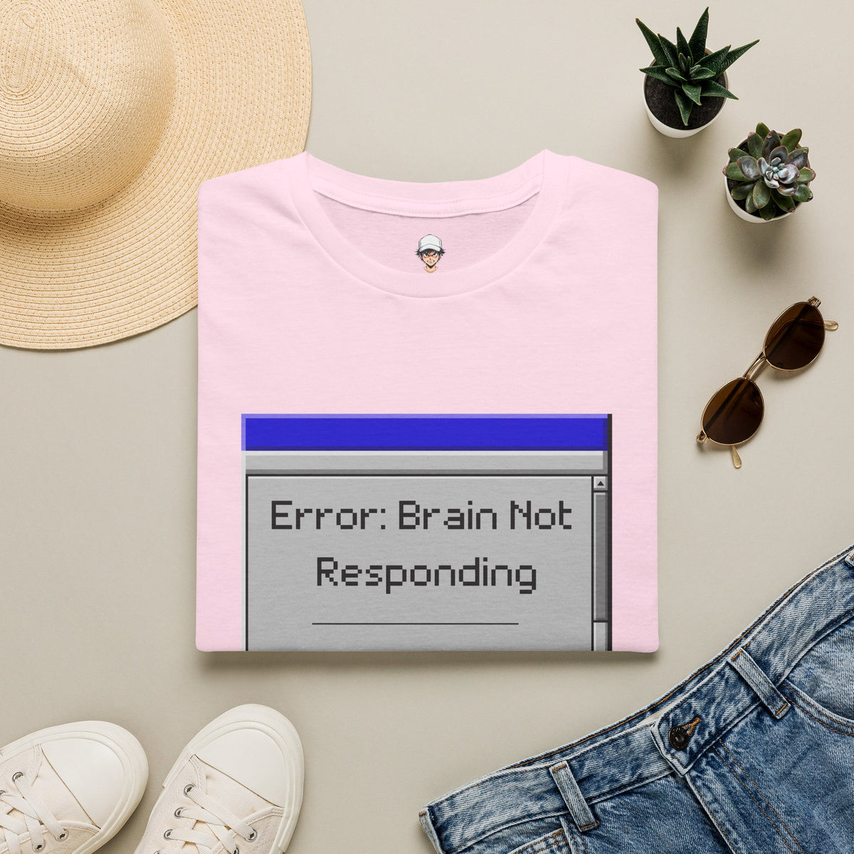 Error: Brain Not Responding T-Shirt — Retro Computer Graphic Tee