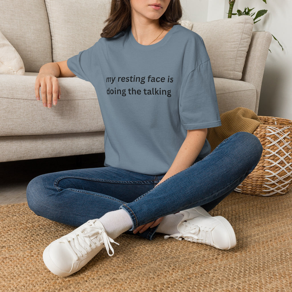 Funny "My Resting Face Is Doing The Talking" T‑Shirt