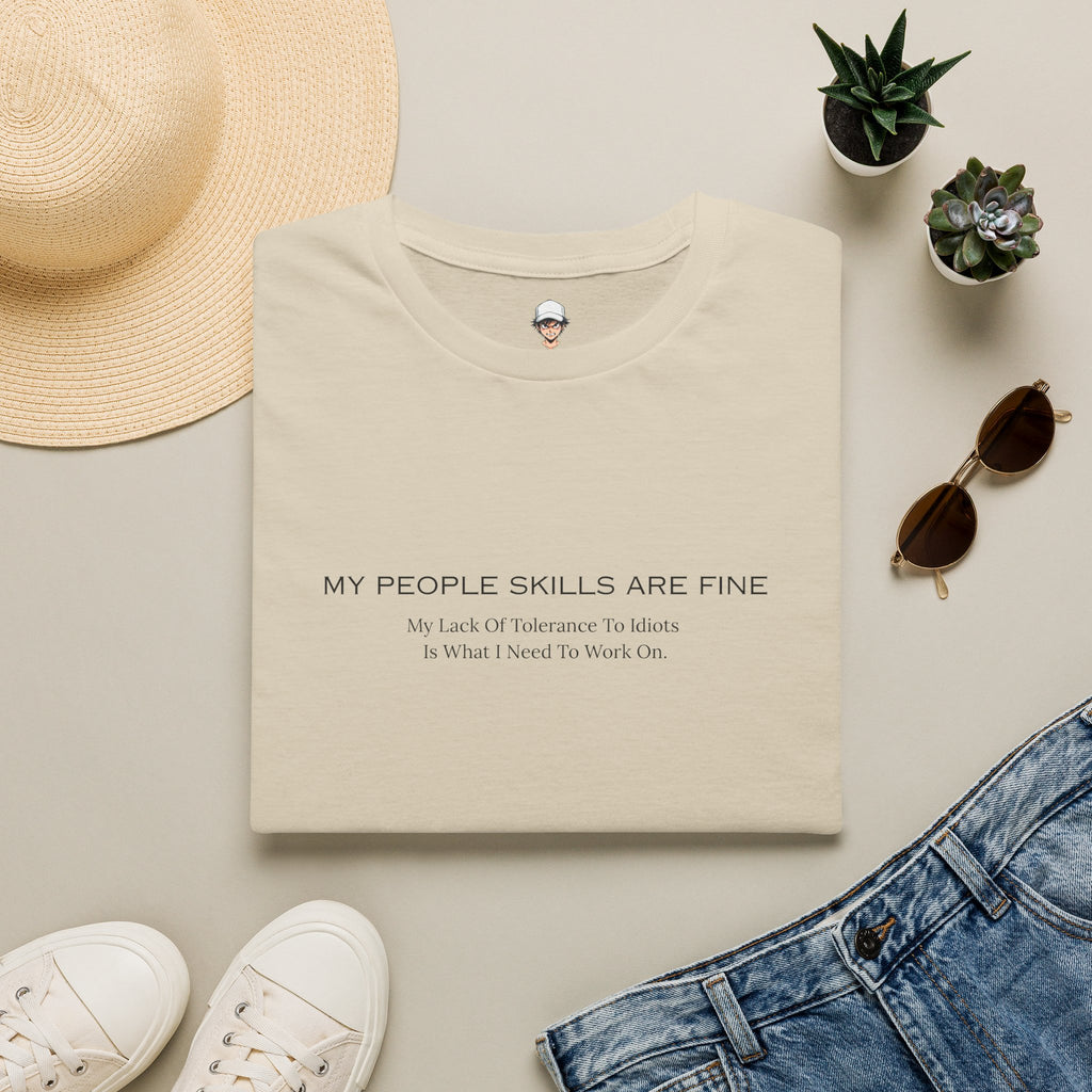 "My People Skills Are Fine" Minimalist Introvert Tee