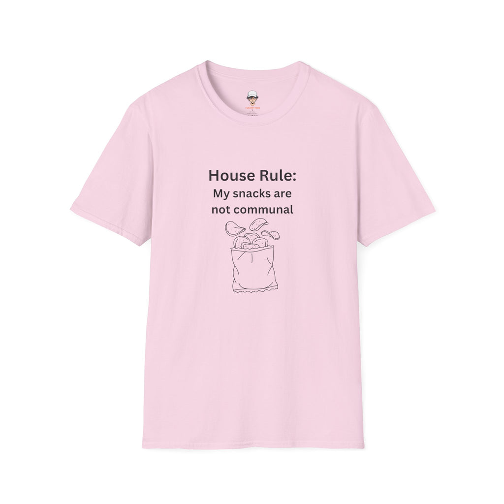 House Rule T-Shirt — "My Snacks Are Not Communal" Funny Casual Tee