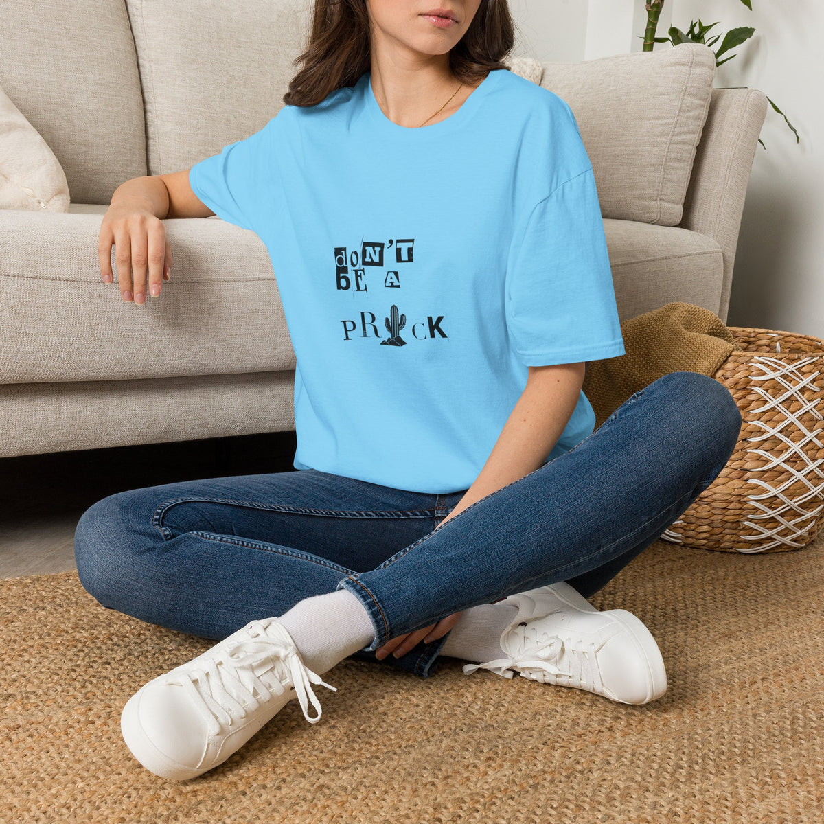 Don’t Be a Prick T-Shirt — Cactus Ransom-Note Graphic Tee