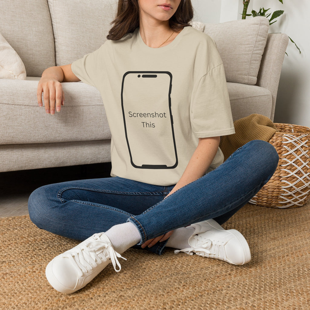 Screenshot This T-Shirt — Funny Phone Outline Graphic Tee