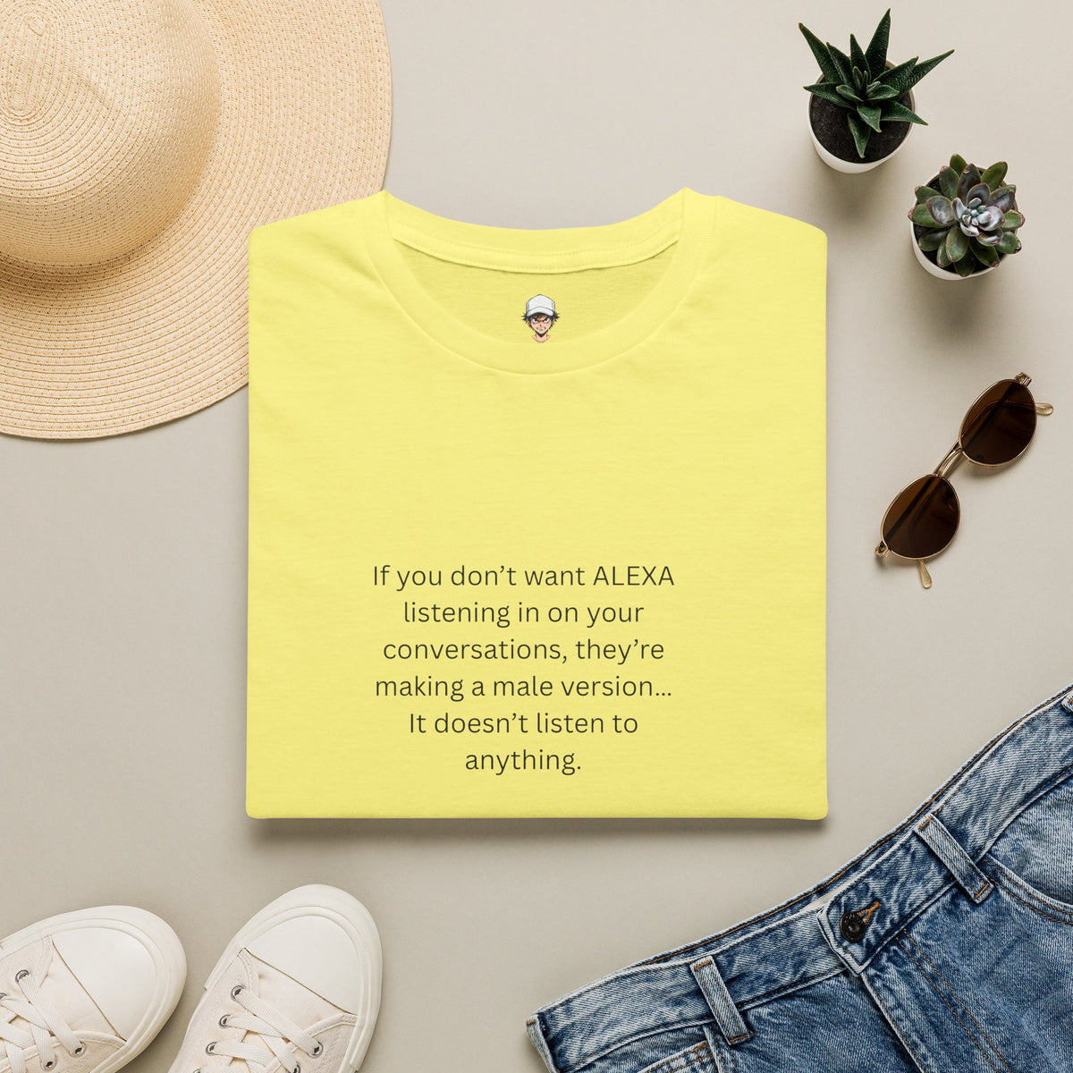 "If you don't want ALEXA listening..." there’s a male version coming out