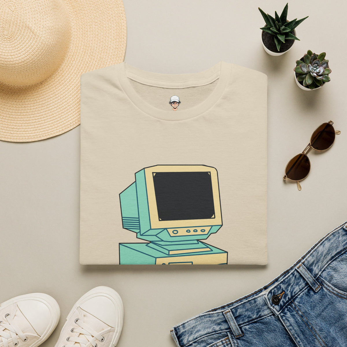 Retro Computer Illustration T-Shirt | Vintage PC Graphic Tee