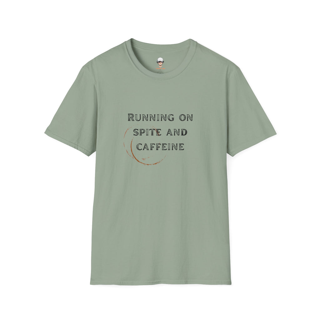 Running on Spite and Caffeine — Coffee Stain Graphic T-Shirt