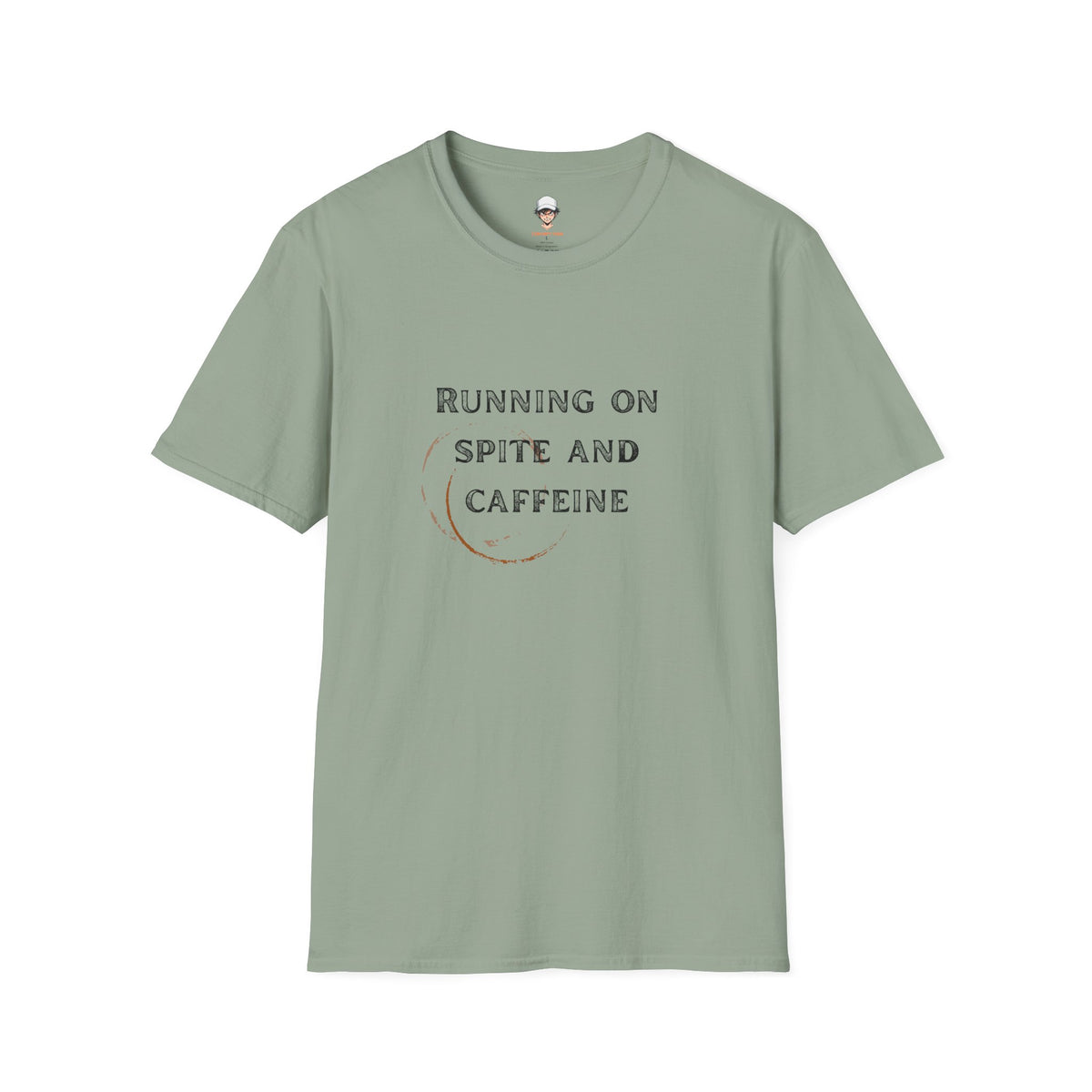 Running on Spite and Caffeine — Coffee Stain Graphic T-Shirt