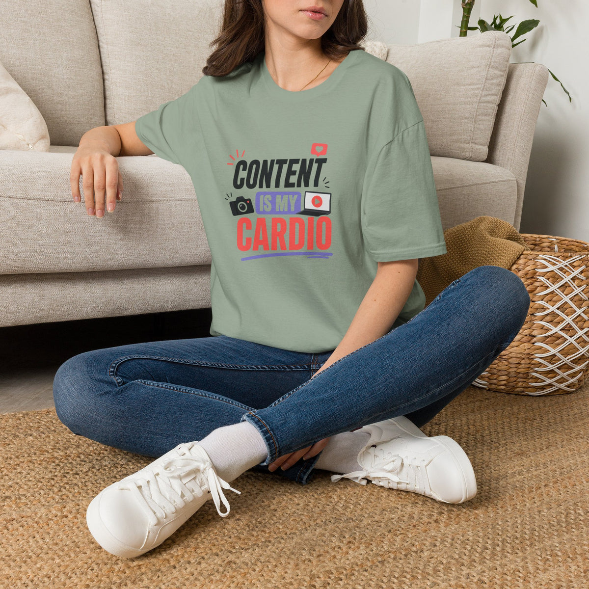 Content Is My Cardio T-Shirt — Social Media Creator Graphic Tee