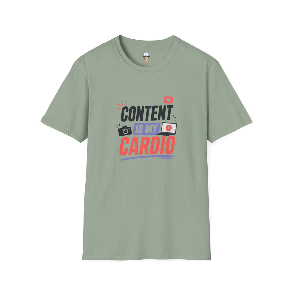 Content Is My Cardio T-Shirt — Social Media Creator Graphic Tee