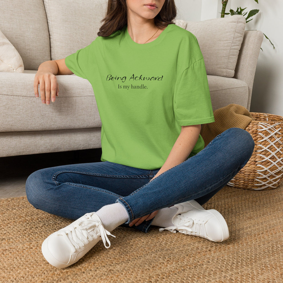 Being Awkward Is My Handle T-Shirt — Funny Introvert Graphic Tee