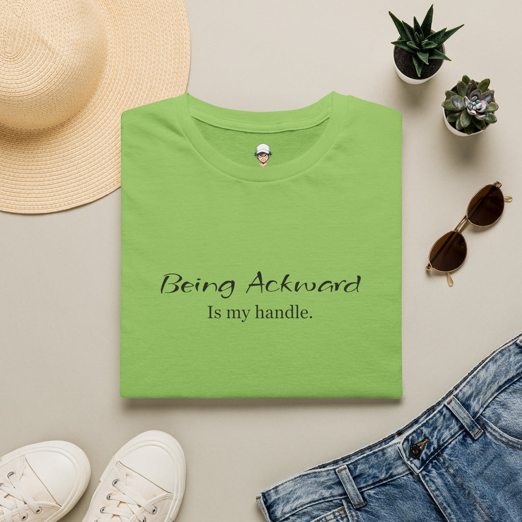 Being Awkward Is My Handle T-Shirt — Funny Introvert Graphic Tee