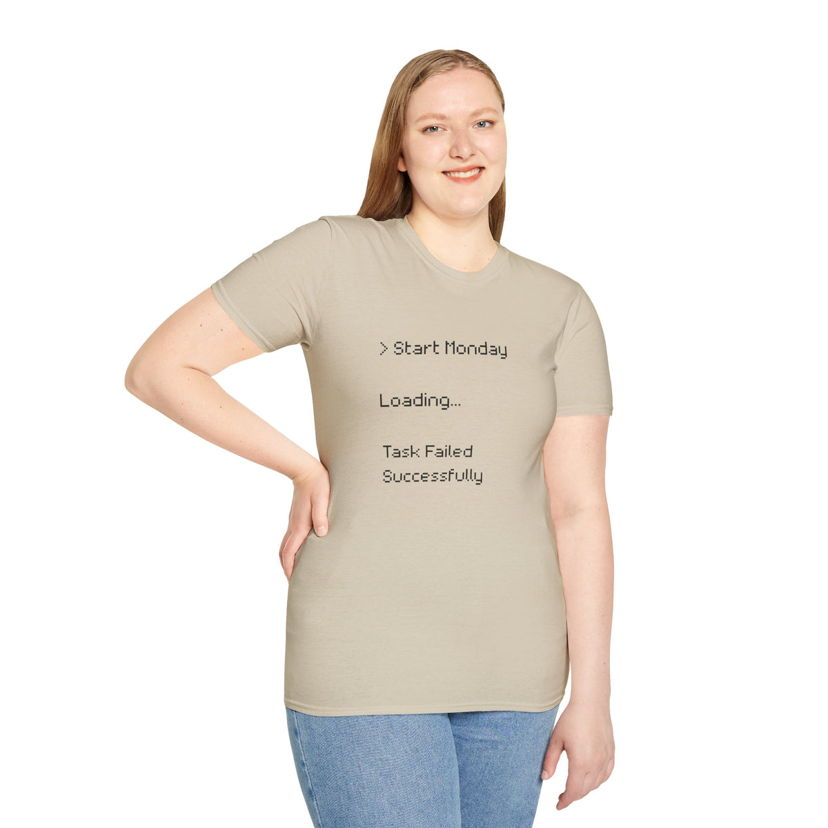 Monday Loading T-Shirt — Funny Lazy Monday Graphic Tee