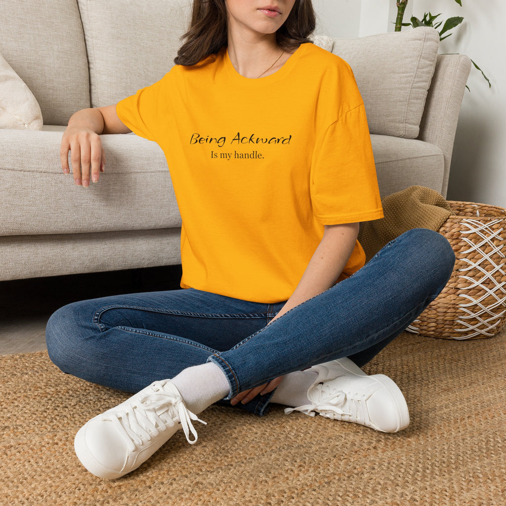 Being Awkward Is My Handle T-Shirt — Funny Introvert Graphic Tee
