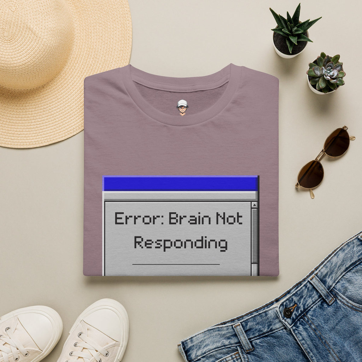 Error: Brain Not Responding T-Shirt — Retro Computer Graphic Tee
