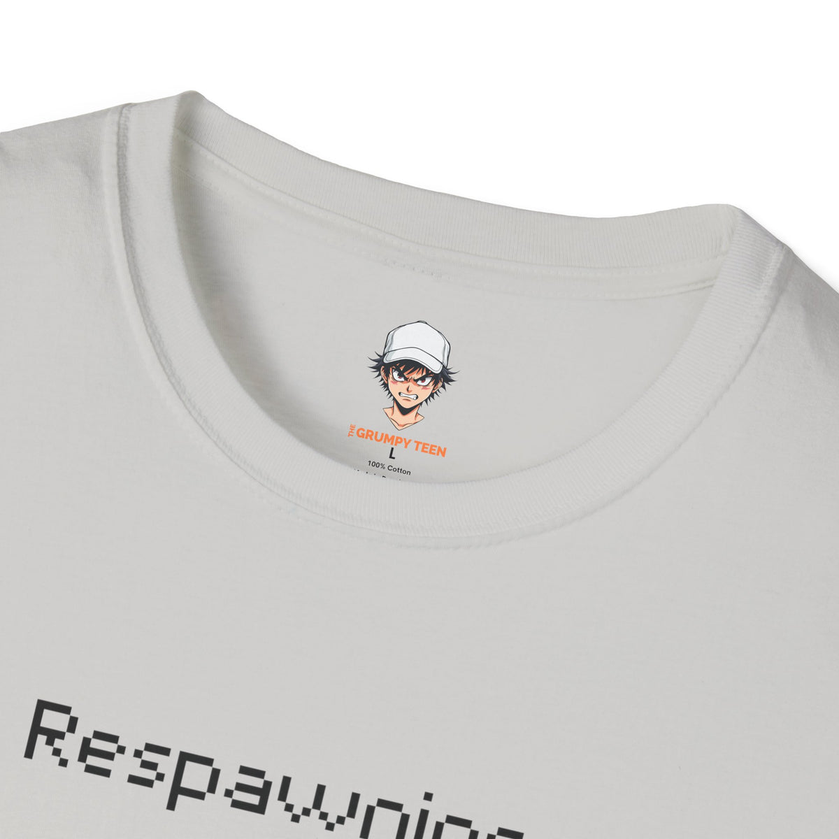 Respawning Skeleton T‑Shirt — Gamer Humorous Retro Pixel Loading Tee